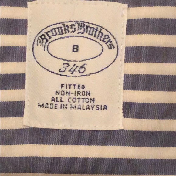 Brooks Brothers Sleeveless Fitted Blue and White Button Down - Picture 2 of 7
